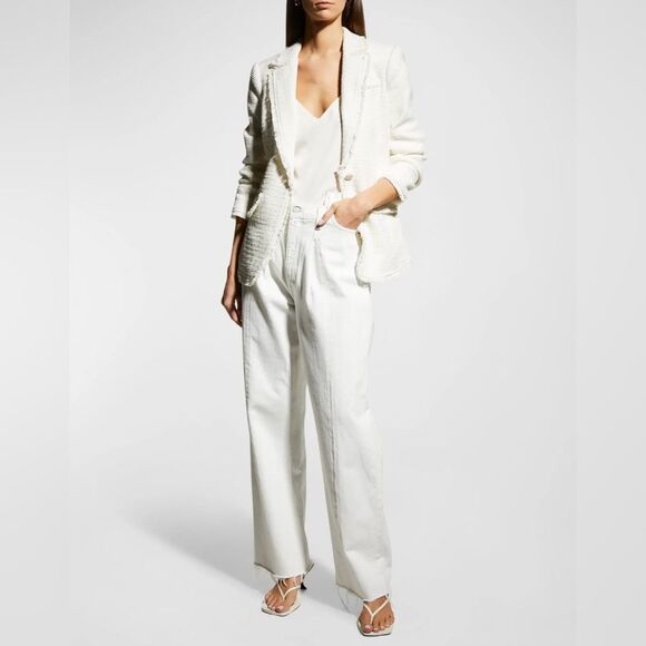 Cinq à Sept Khloe Bouclé Blazer in Gardenia, NWT, Size 4 - Picture 3 of 15